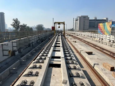 Railway line with Slab Track Austria